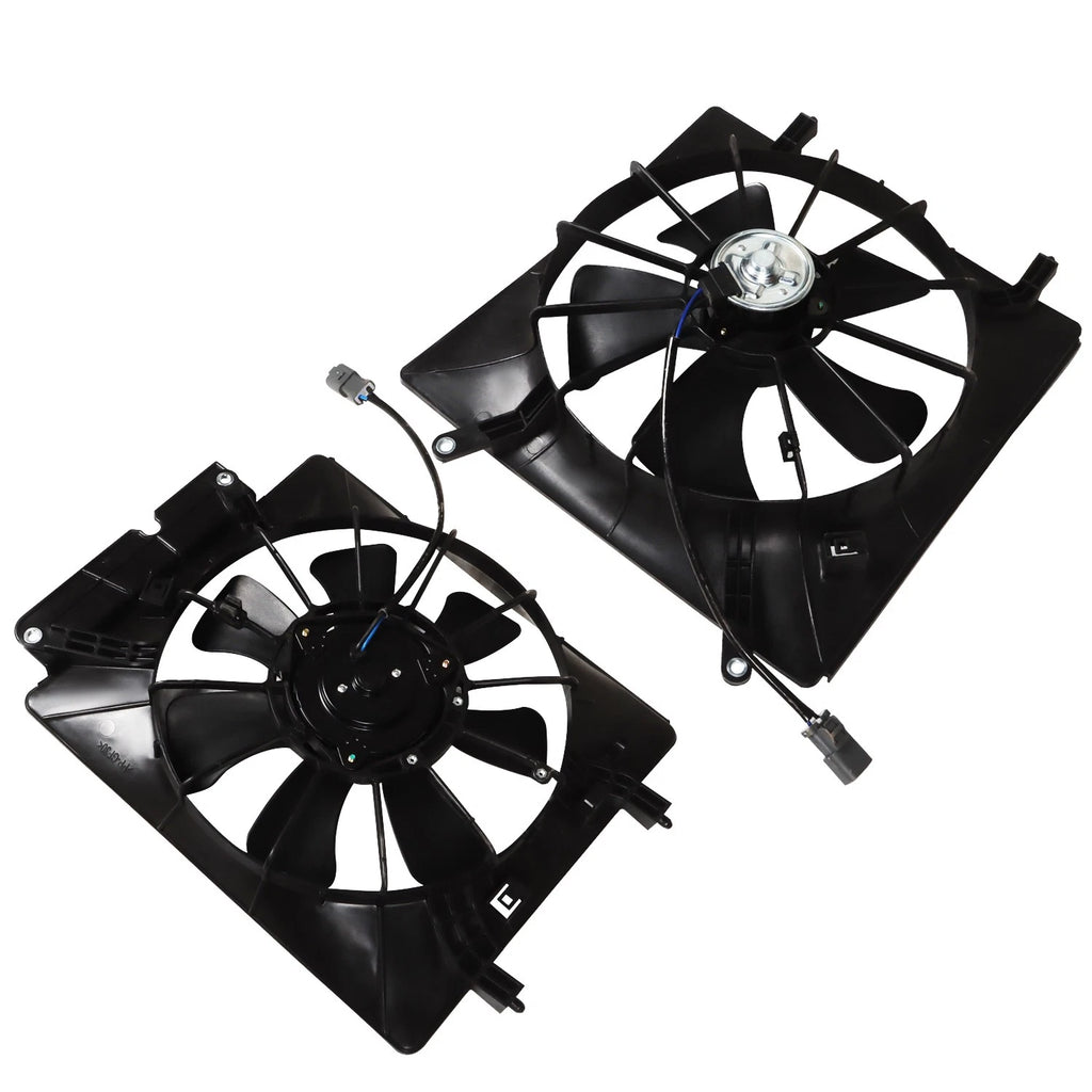Set of 2 AC Condenser Radiator Cooling Fans for Honda CR-V Element (2002–2006)