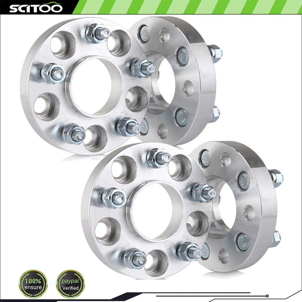 4X 1" Hub Centric Wheel Spacers 5x4.5 12x1.5 for Hyundai Elantra Jeep Compass (2007–2023)
