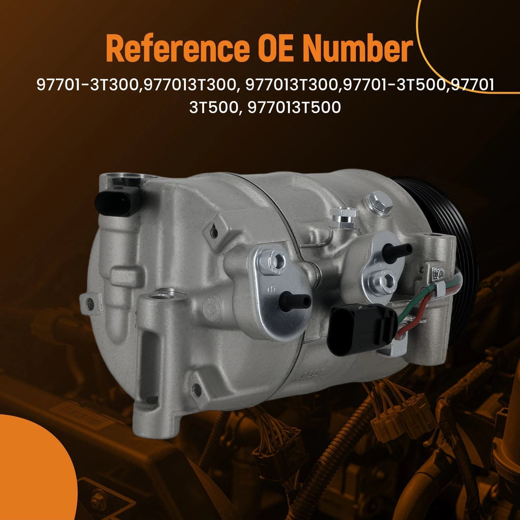 A/C Compressor with Clutch for Volkswagen Jetta, Passat, Beetle (2016-2018)