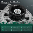 Alternator for Chevrolet Aveo (2009–2011) L4 1.6L 95Amp 12V CW 5-Groove