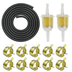 Small Engine Fuel Filter Kit for Motorcycle ATV Kart Pipes Clamps
