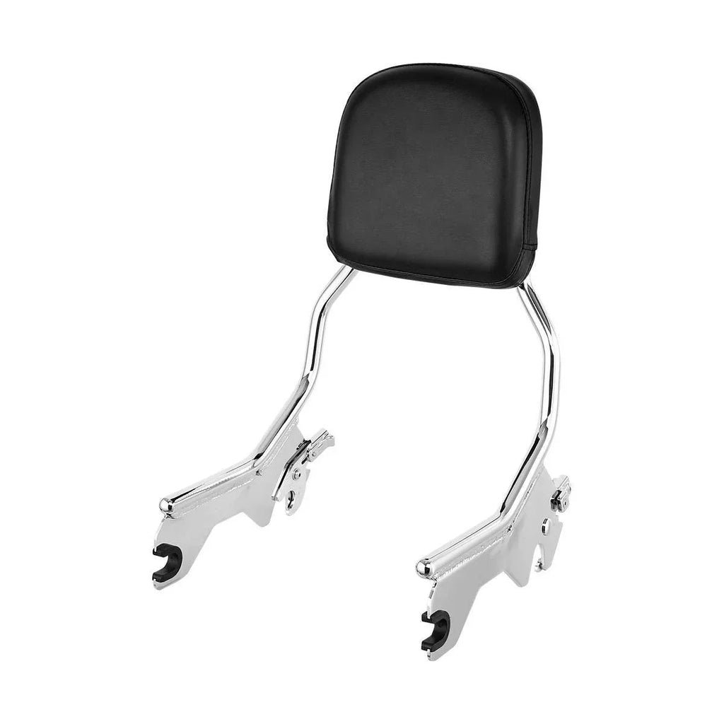Black/Chrome Sissy Bar Backrest for Harley Softail Heritage (2018-2025)
