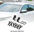 Washer Nozzle Set of 6 w/ Hose Connector for Ford No. 25815793