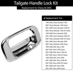 Chrome Tailgate Handle & Bezel Lock Set for Chevy Silverado GMC Sierra (1999-2007)