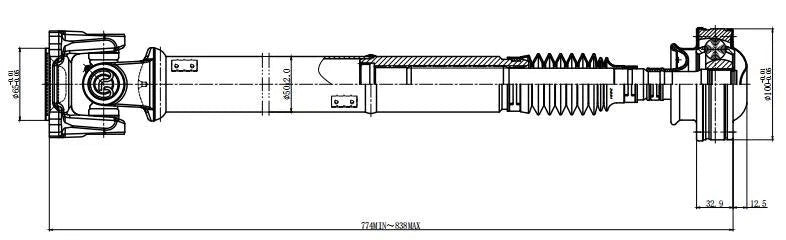 Drive Shaft for Jeep Grand Cherokee, Pontiac Torrent (2005–2006)