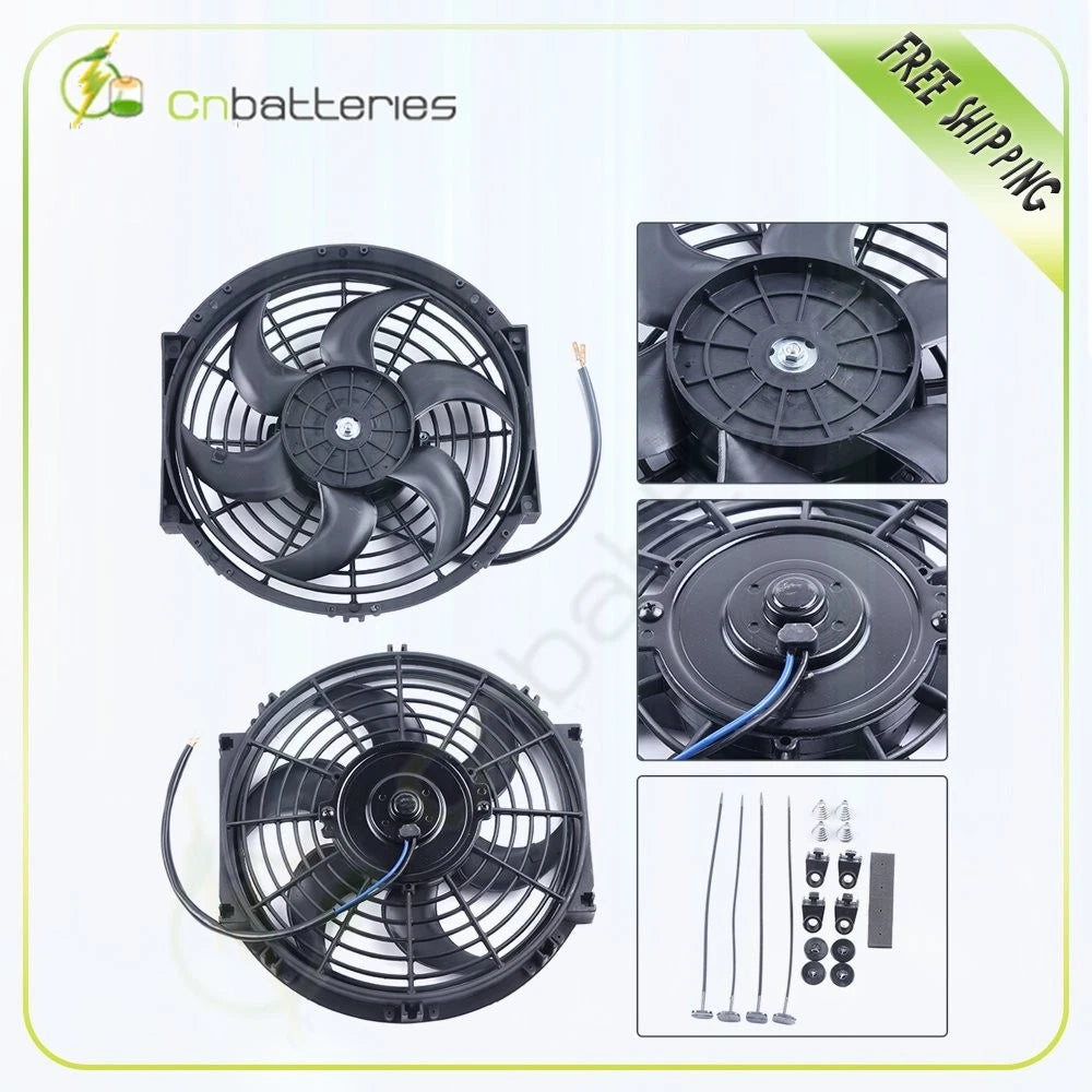 2X 10" Radiator Condenser Cooling Fan for GMC Canyon Envoy XUV (2004–2009)