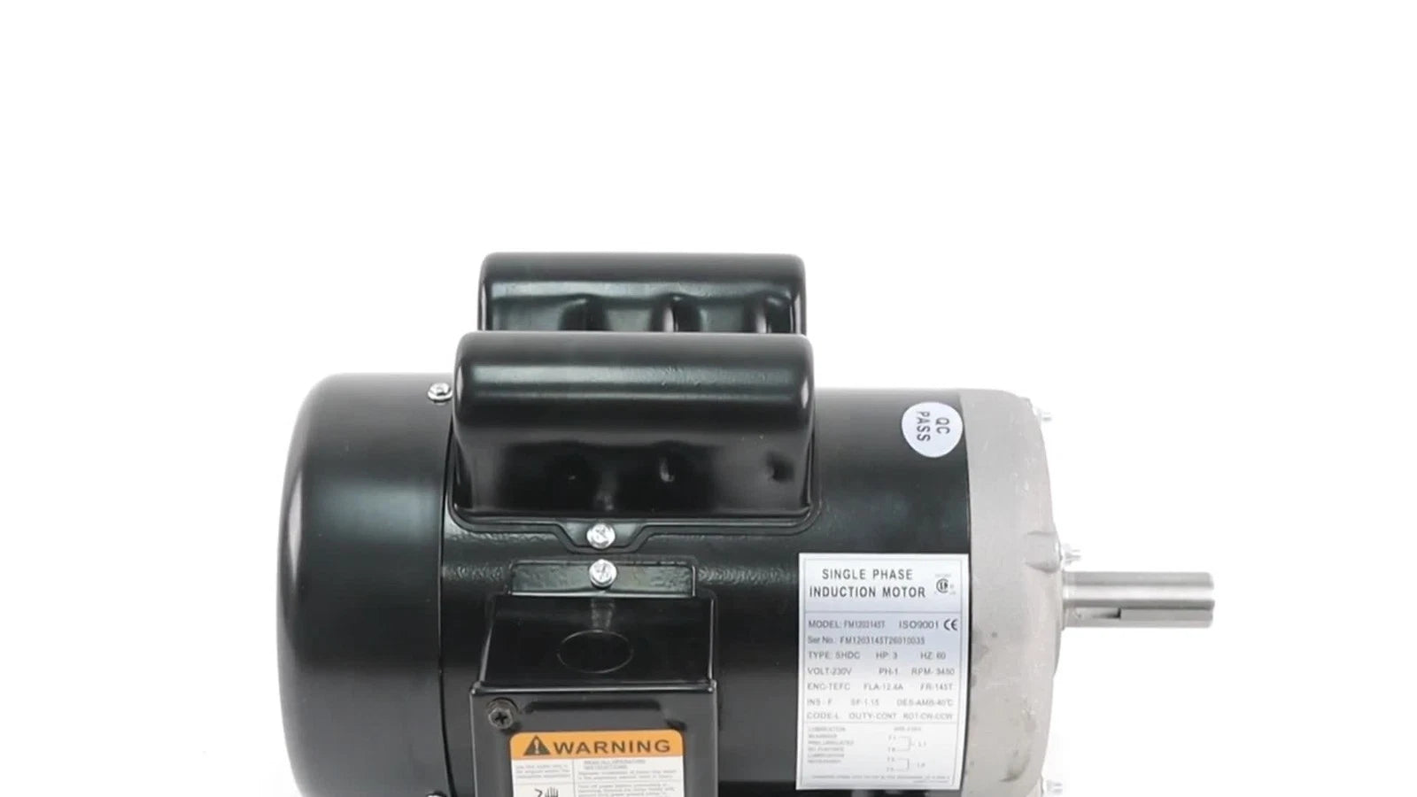 3HP Electric Motor for Farm Equipment (230V, 3450RPM)