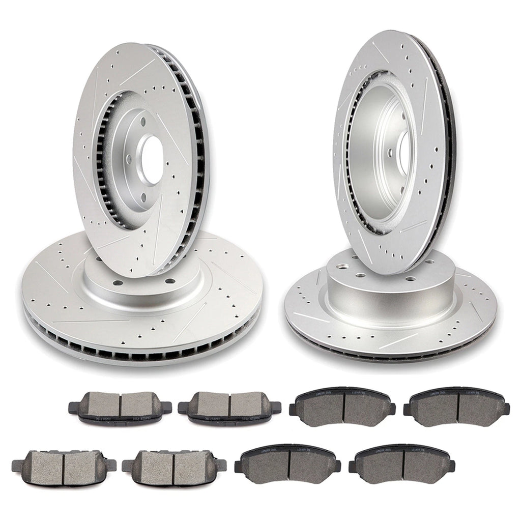 Set of 4 Ceramic Brake Pads and Rotors for Nissan Maxima (2009–2017)