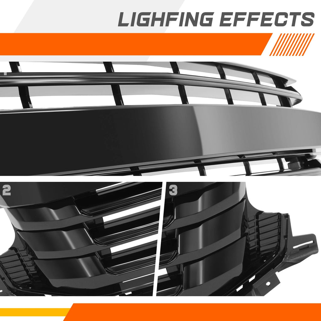 Badgeless Horizontal Slat Front Grille for Chevrolet Suburban Tahoe (2021–2024)