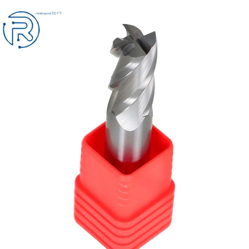 Set of 4 Carbide End Mills 5/8" for Precision Cutting