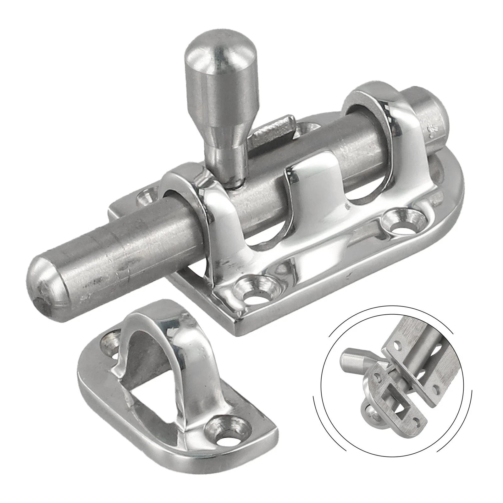 Stainless Steel Marine Boat Door Lock Latch Slide Bolt Clasp for Marine Use