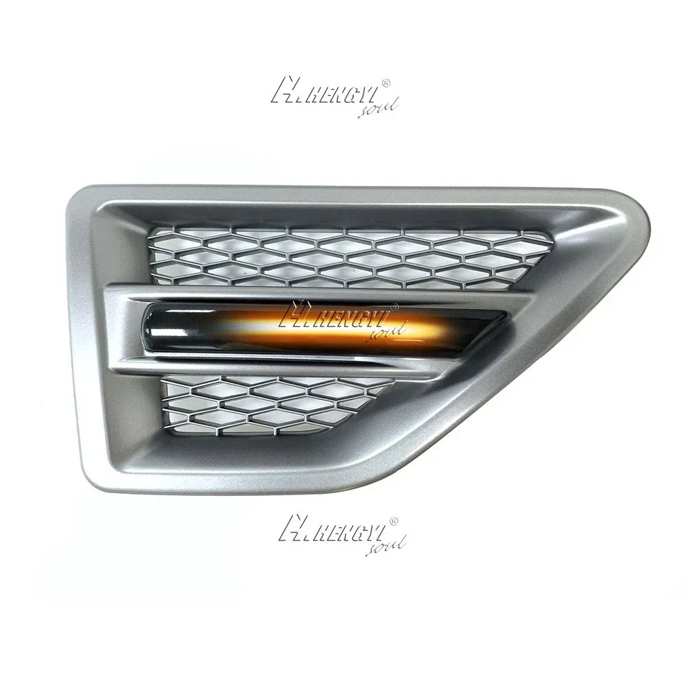 Dynamic Side Marker Light + Silver Vent Cover for Freelander 2 (2006–2016)
