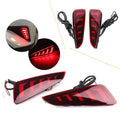 2X LED Rear Bumper Lamps for Toyota CHR (2016–2018)