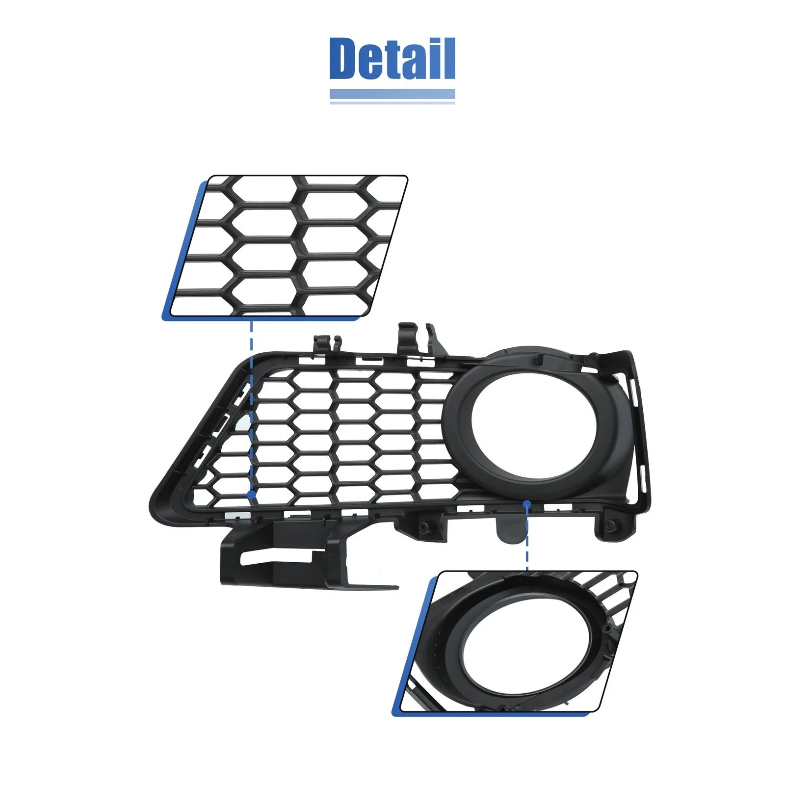 Set of 2 Fog Light Grille Covers for BMW 3 Series (51118054155, 51118054156)