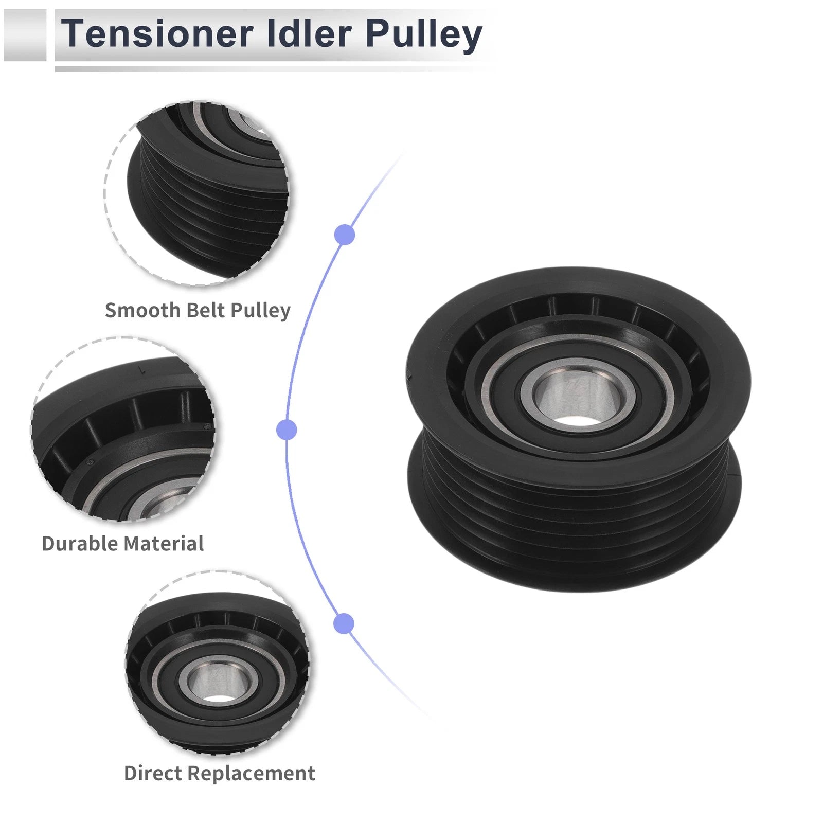 Drive Belt Idler Pulley for Mercedes-Benz S-Class (1999–2013) No. 0002020719