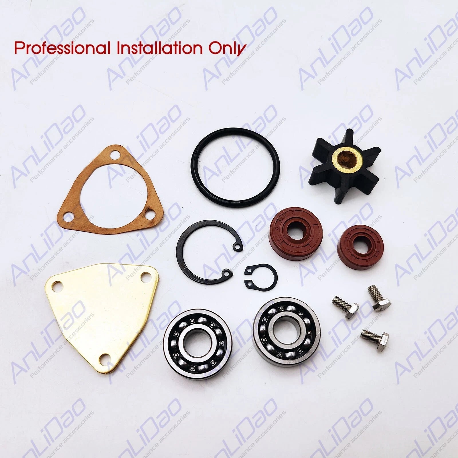 Water Pump Repair Kit for Yanmar 1GM 1GM10 (Fits 128170-42200, 24101-060004)