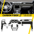30PCS Carbon Fiber Interior Trim Kit for Ford Mustang (2015–2023)