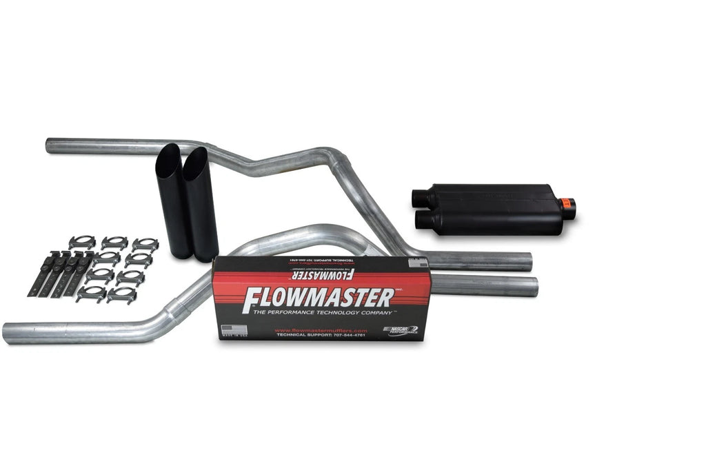 2.5" Dual Exhaust Kit for Ford F-150 (1998–2003) Flowmaster 50 Series Black Tip