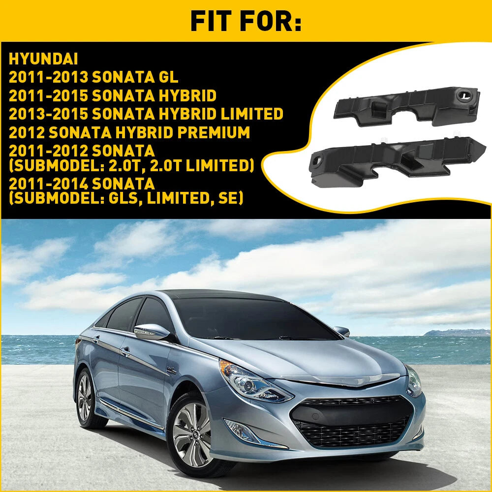 Set of 2 Front Bumper Support Brackets for Hyundai Sonata (2011–2015)