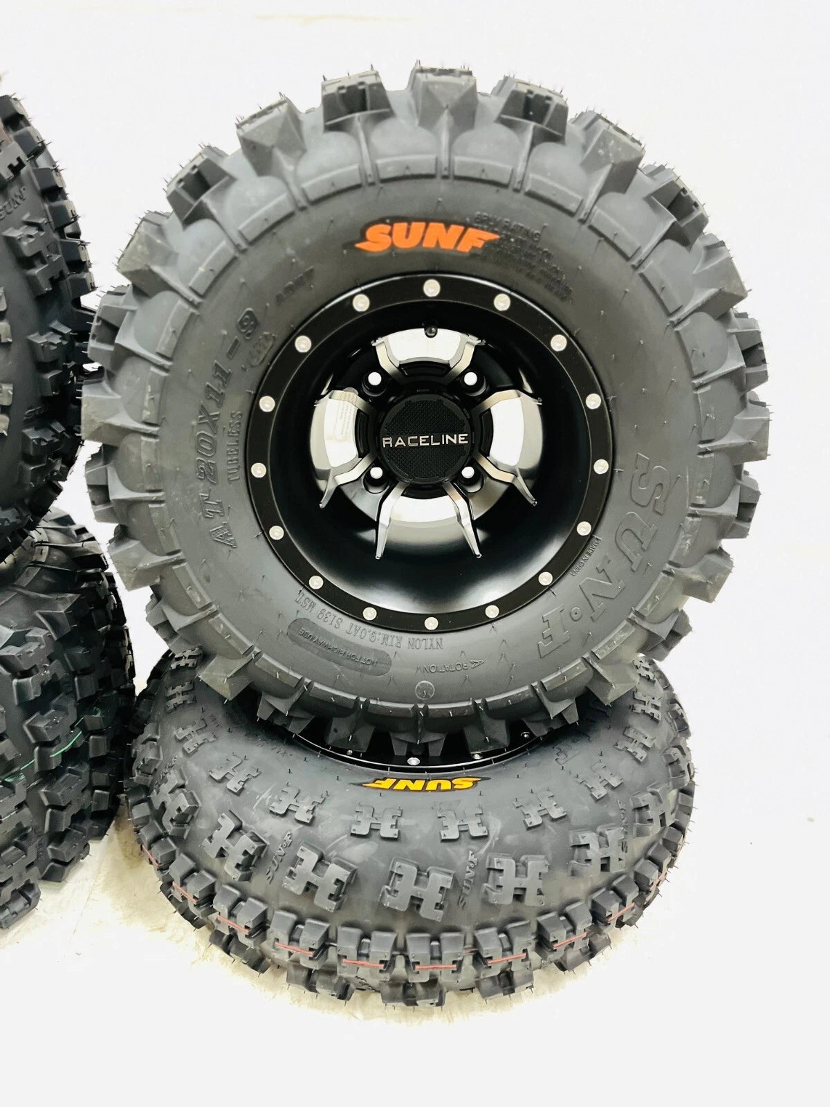 Set of 4 Raceline Mamba Rims & Sunf A027 Offroad Tires for Honda TRX 450R (2004–2007)