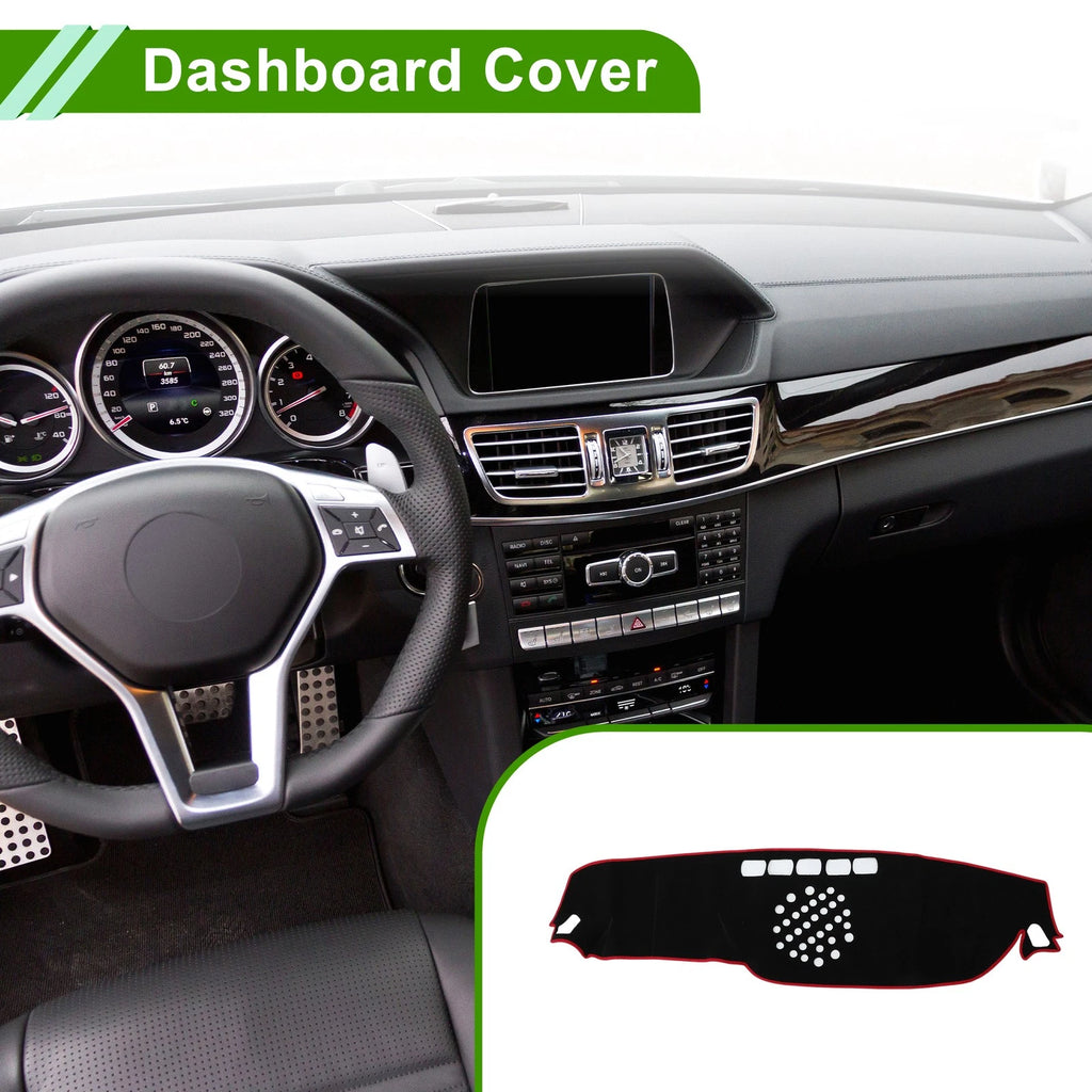 Dashboard Cover for Mercedes-Benz E-Class (2017–2021) Black Red