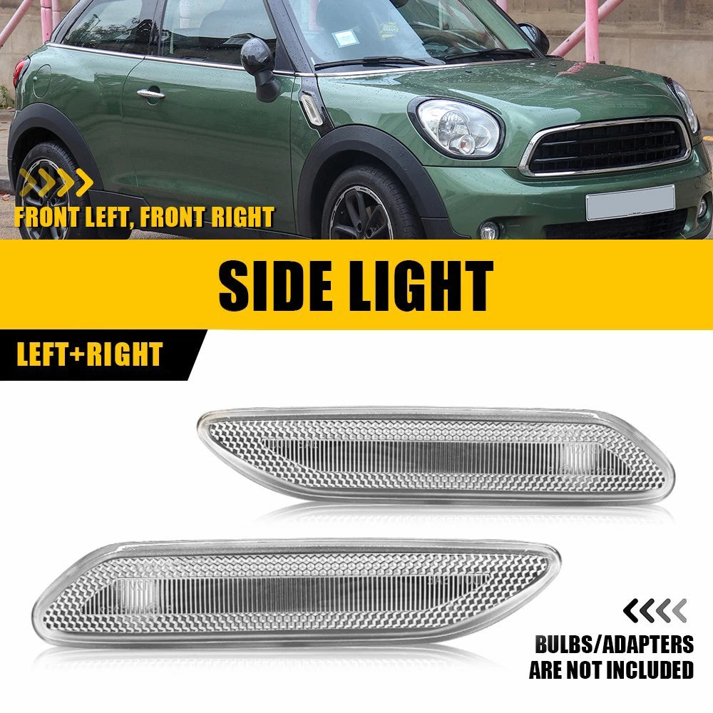 2X Clear Front Side Marker Lights for MINI Cooper R61 Paceman (2011–2016)