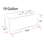 19 Gallon Top-Feed Black Fuel Cell Gas Tank with Cap & Level Sender for Universal
