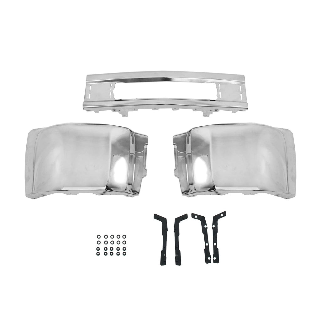 Steel Bumper Face Bar for Chevy Silverado 2500HD (2015–2019) W/O Fog Holes
