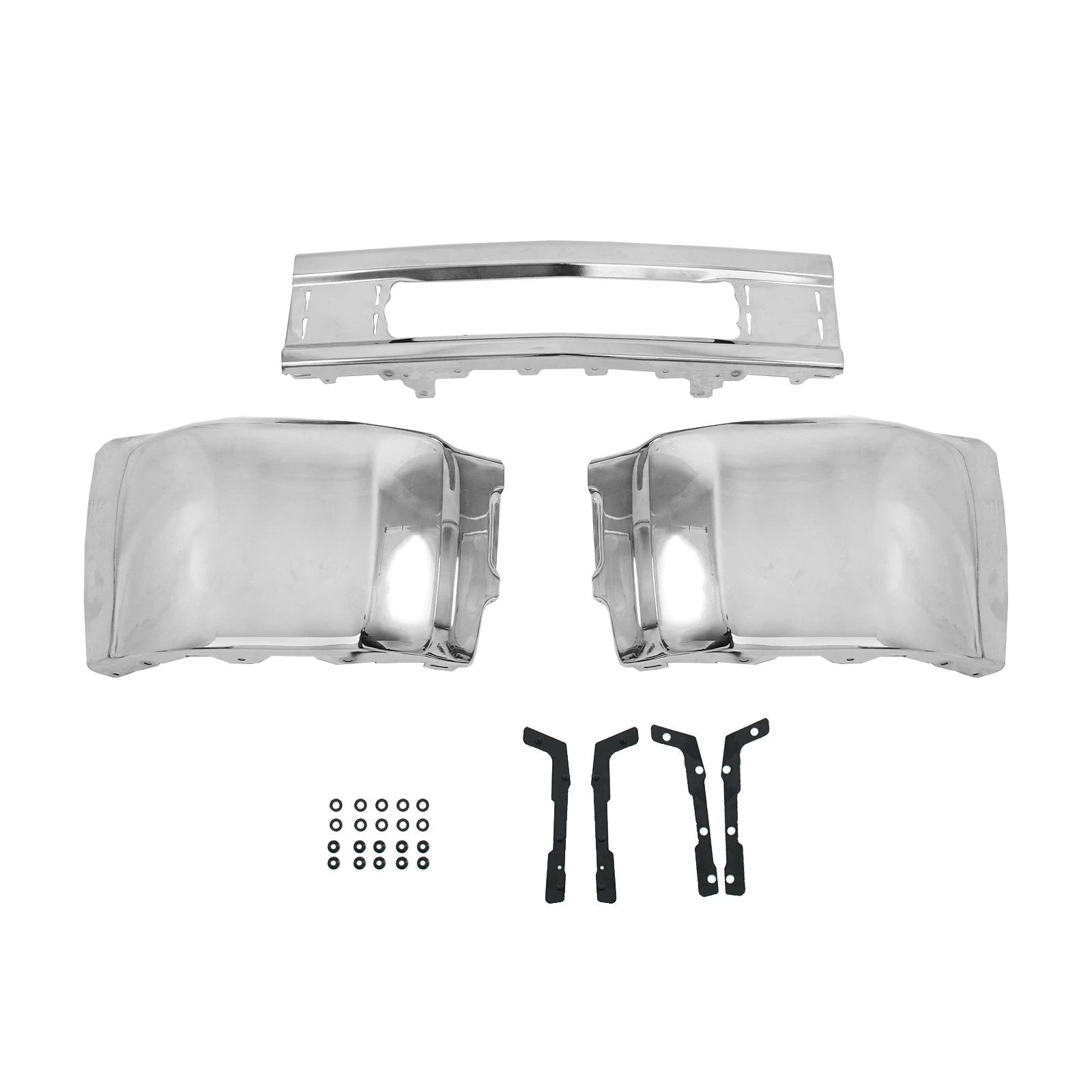 Steel Bumper Face Bar for Chevy Silverado 2500HD (2015–2019) W/O Fog Holes