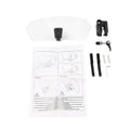 Universal Adjustable Clip-On Windshield Air Deflector for Cars (Clear/Black)