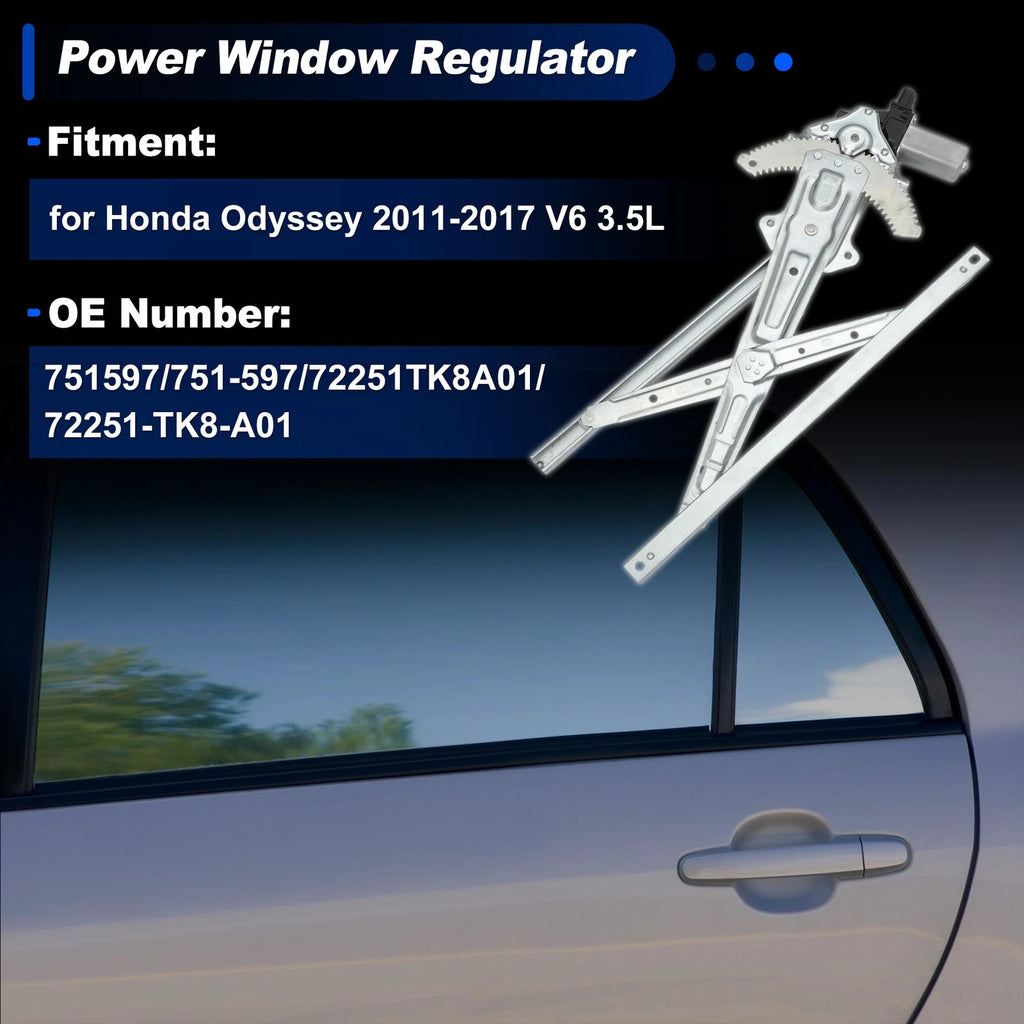 Power Window Regulator with Motor for Honda Odyssey (2011–2017) No. 751597
