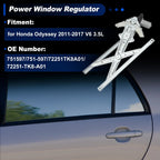 Power Window Regulator with Motor for Honda Odyssey (2011–2017) No. 751597