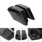 4'' Extended Hard Saddlebag for Harley Touring (1993–2013) 5x7" Speaker Cut Out