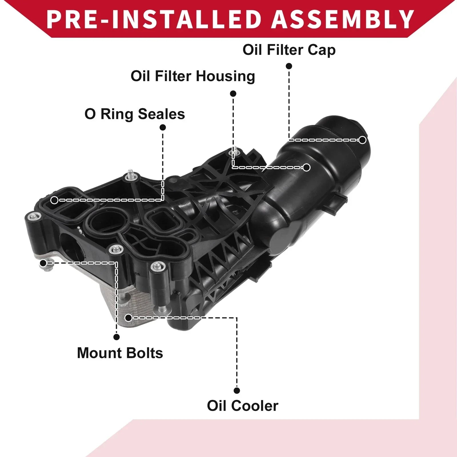 Engine Oil Cooler Filter Housing with Bolt for BMW I8 X1