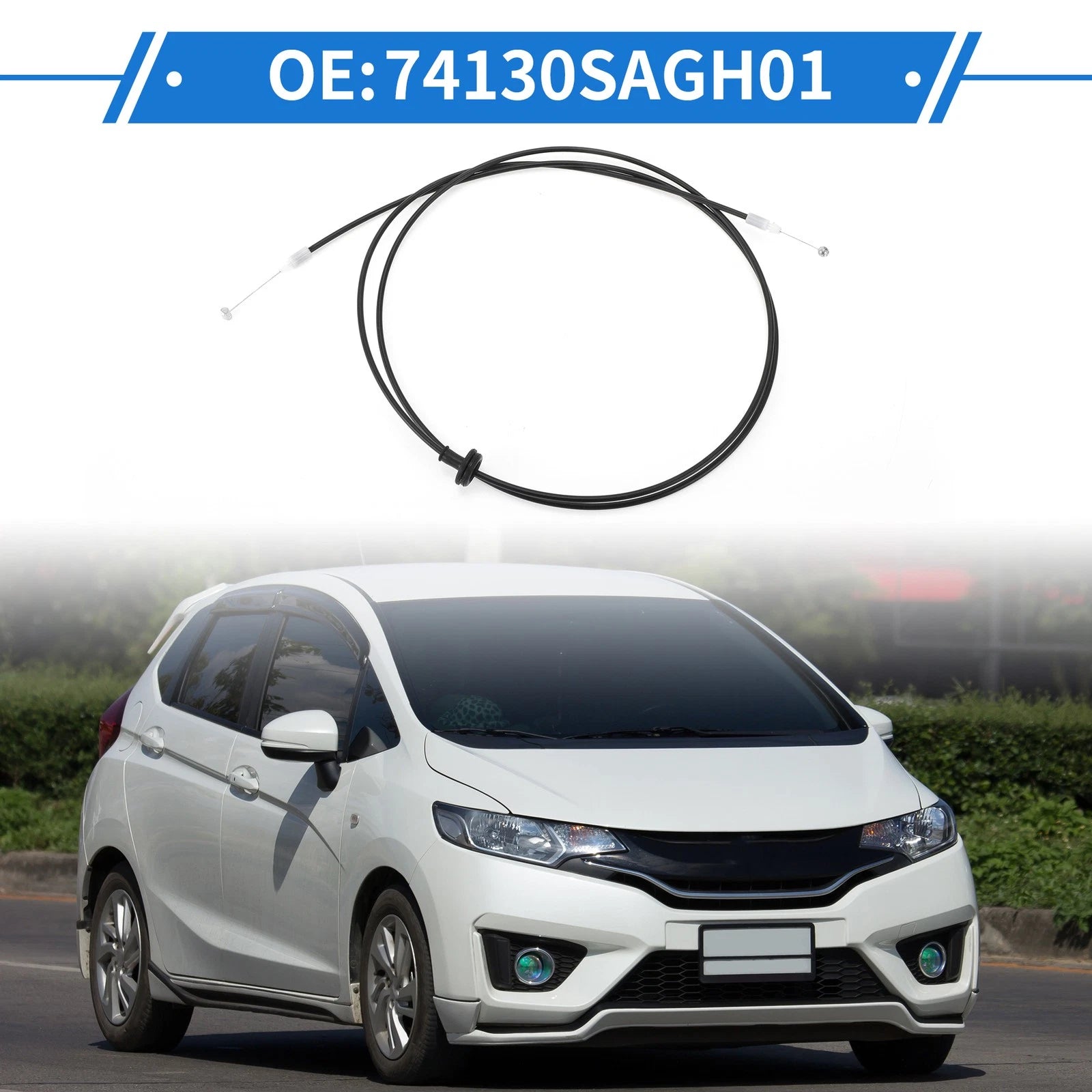 Hood Release Cable No. 74130SAGH01 for Honda Fit (2004–2008)