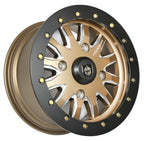 Pro Armor Halo Milled Beadlock Wheel Rim for UTV (15x7, 4/156, Bronze)
