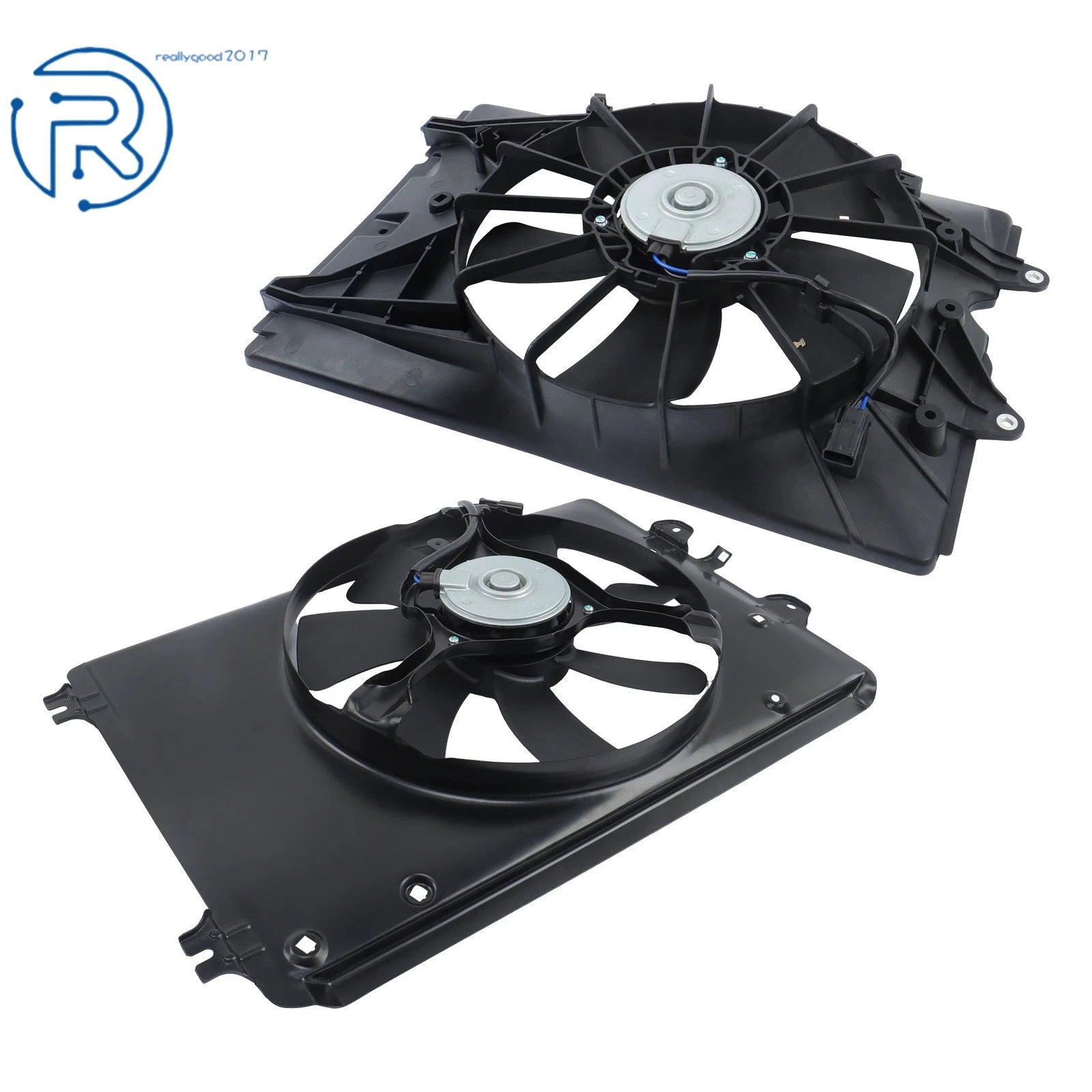 2X Electric Radiator Condenser Cooling Fan Assembly for Honda Pilot (2009-2015)
