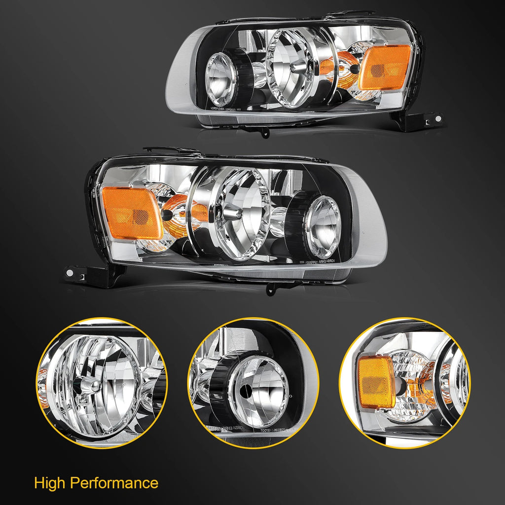 Headlight Assembly for Ford Escape (2005–2007) Black Housing