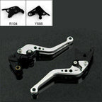 Short Brake Clutch Levers for Yamaha YZF R6 (2005–2014), YZF R1 (2004–2008) - Silver T9