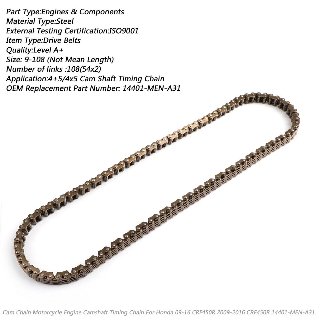 Timing Cam Chain 108L for Honda XL350R XR350R CB250 (1983–1985) 14401-414-014