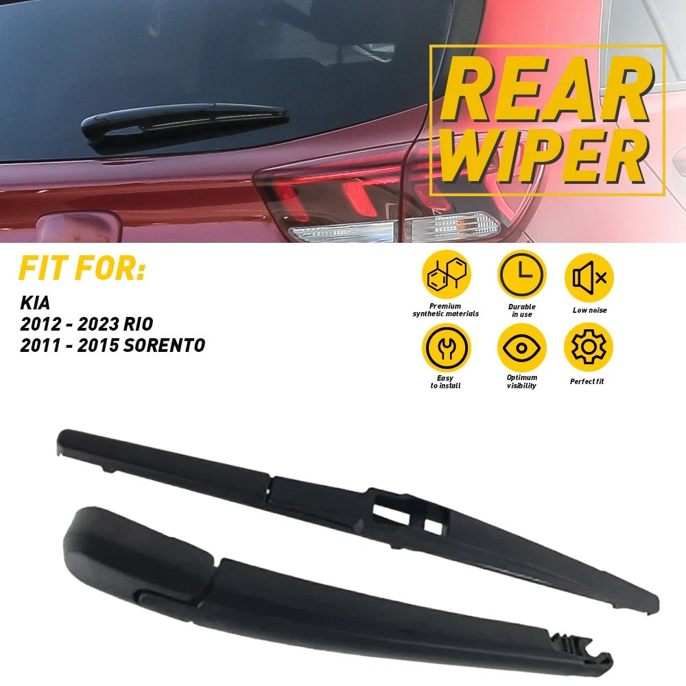Set of 2 Rear Windshield Wiper Arm & Blade for Kia Sorento (2011–2015) 00009-ADU11KA J