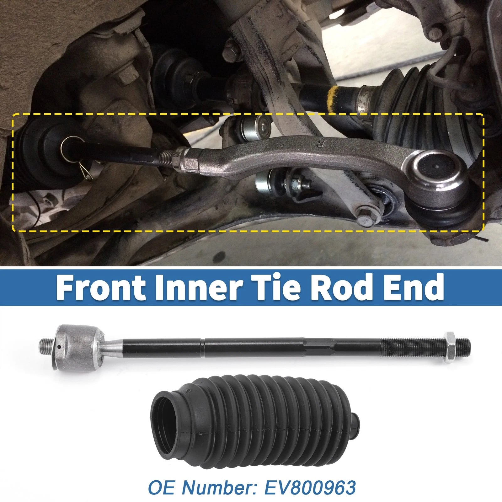Set of 4 Front Inner Tie Rod End Links for Chrysler 300 (2011–2014) No.EV800963