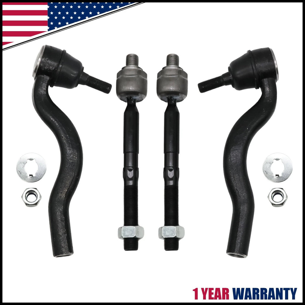 Set of 2 Front Inner Outer Tie Rods for Durango Grand Cherokee (2011–2015)