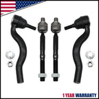 Set of 2 Front Inner Outer Tie Rods for Durango Grand Cherokee (2011–2015)