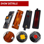 4X Amber Front & Red Rear Side Marker Lights for Pontiac Trans Am Firebird (1982–1992)