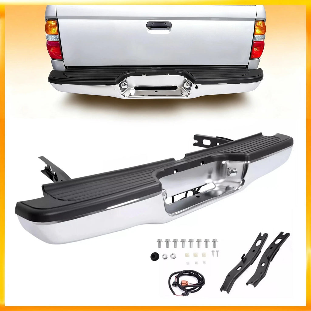 Chrome Rear Steel Step Bumper for Toyota Tacoma (1995–2004)