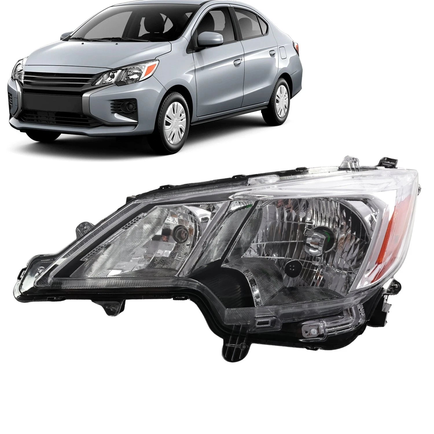 Halogen Headlight for Mitsubishi Mirage/G4 (2021–2024) - Driver Side