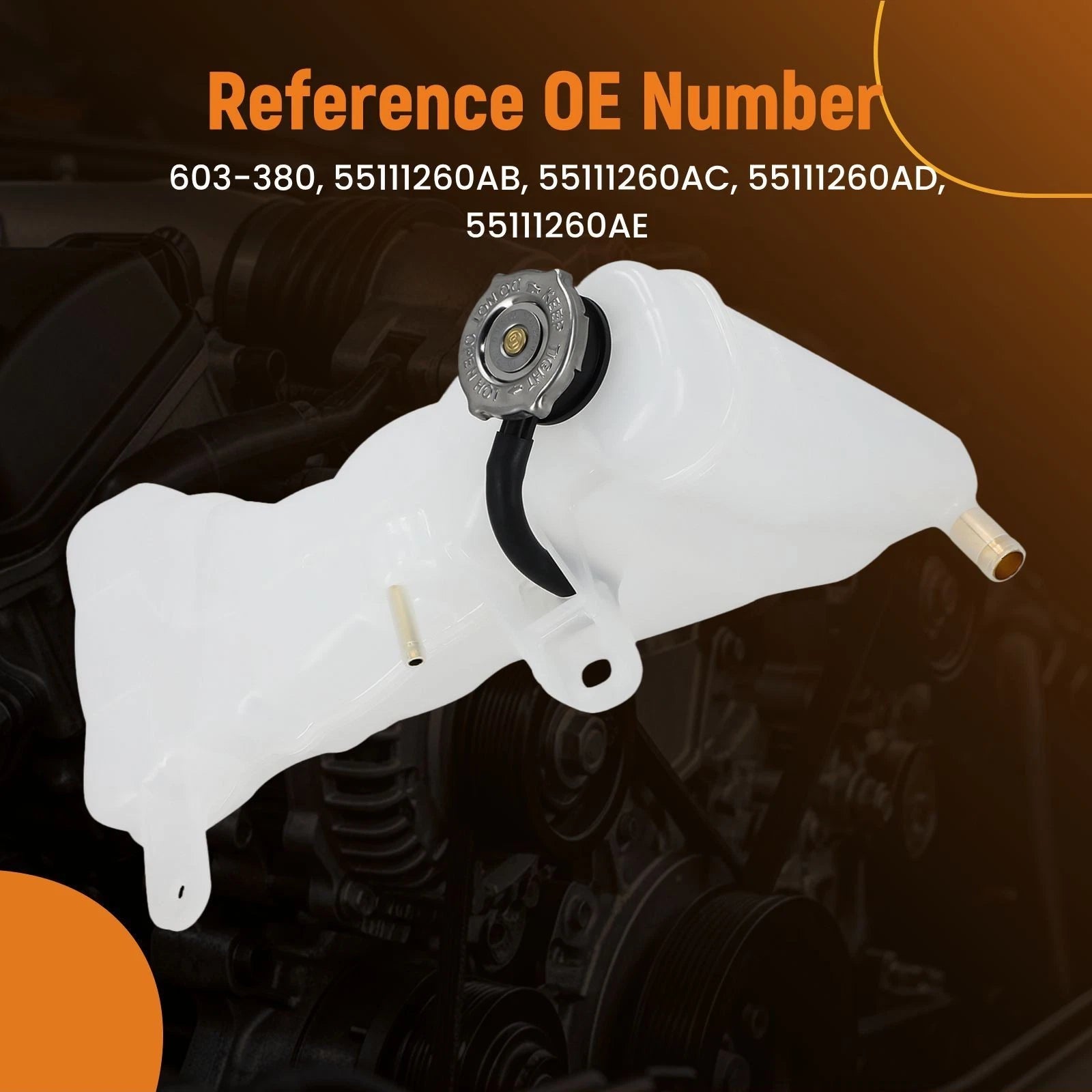 Coolant Tank for Chrysler 300 Dodge Challenger Charger (2011–2021) 55111260AB