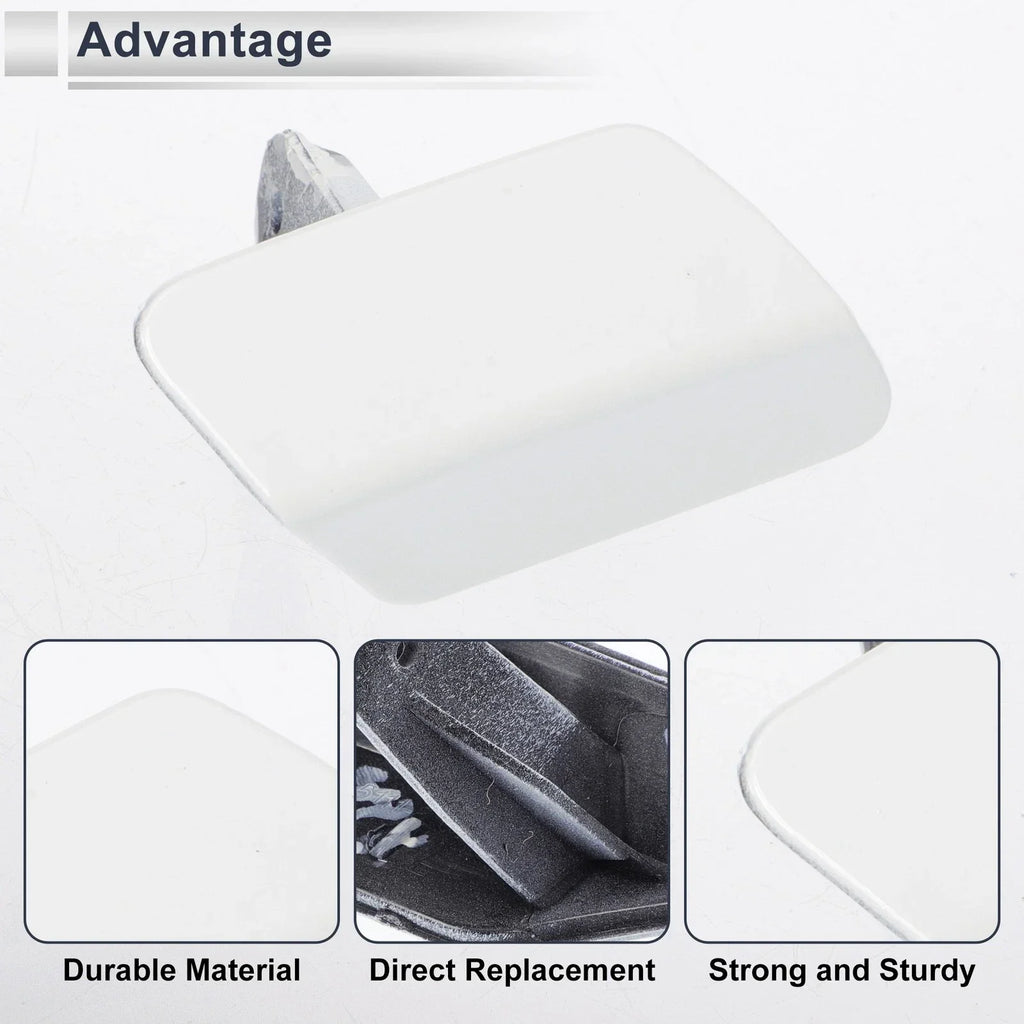 Front Right Side Bumper Headlight Washer Nozzle Cover Cap for BMW 320i White
