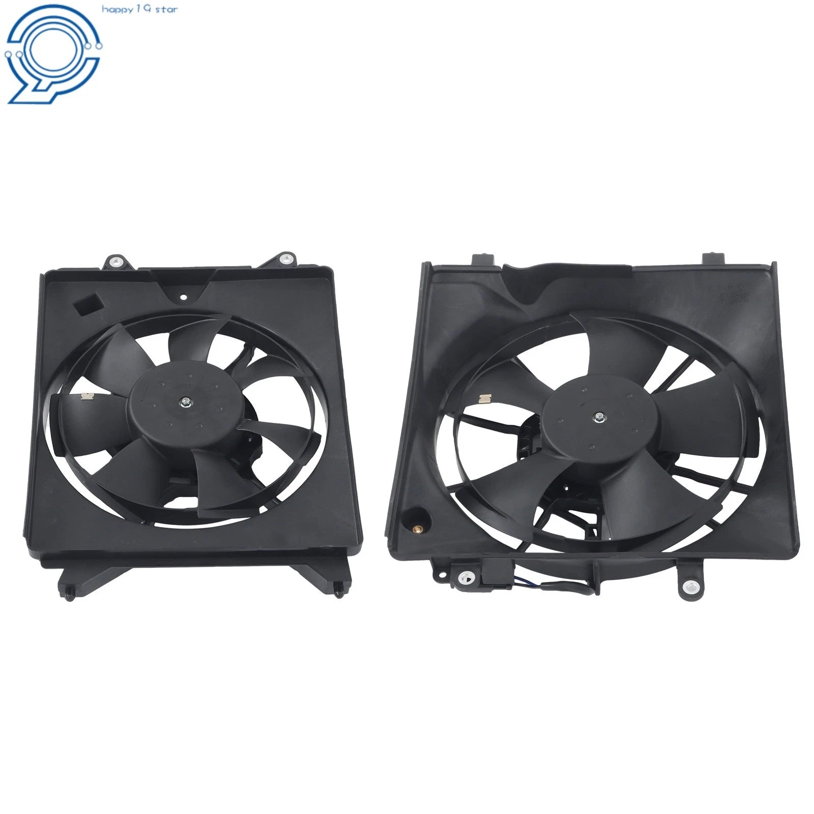 Set of 2 AC Condenser Radiator Cooling Fans for Honda Civic Acura (2012–2017)